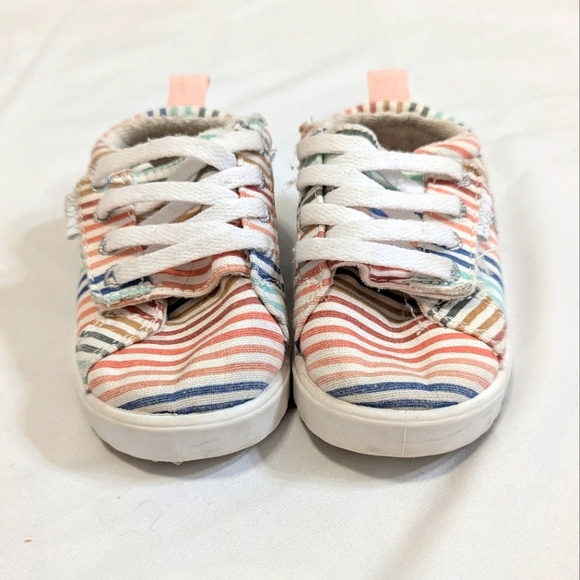 Roxy Kids Sheilahh Rainbow Stripe Sneakers Toddler Size 5 - Picture 5 of 11
